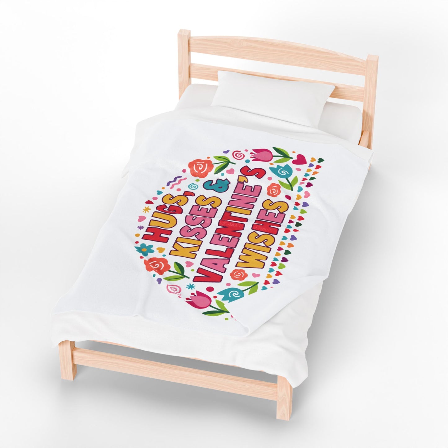 Hugs, Kisses & Valentine’s Wishes - Plush Blanket
