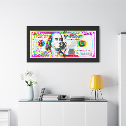 100 Dollars Bill - Neon Color Explosion - Canvas