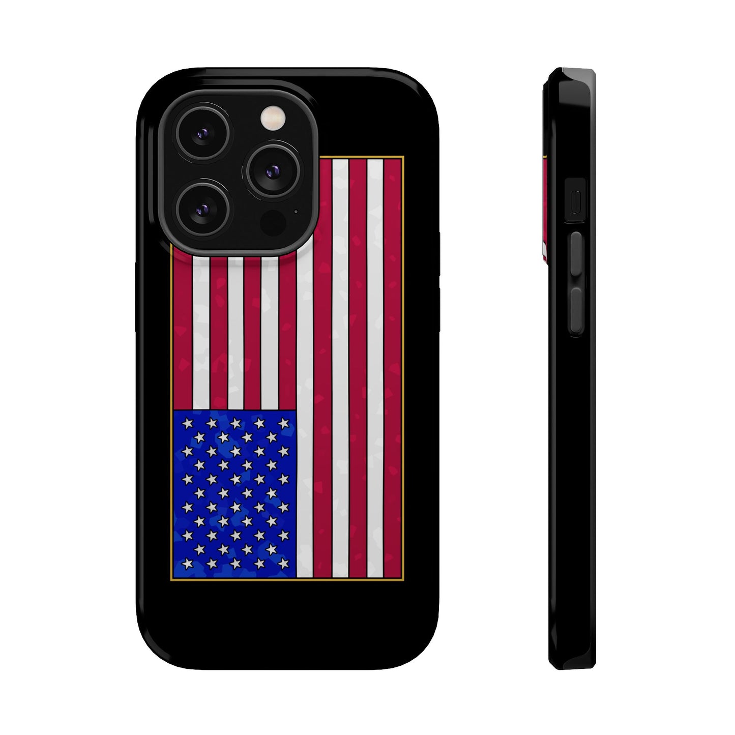New Glory American Flag (Gold Edge Edition) - Magnetic Phone Case