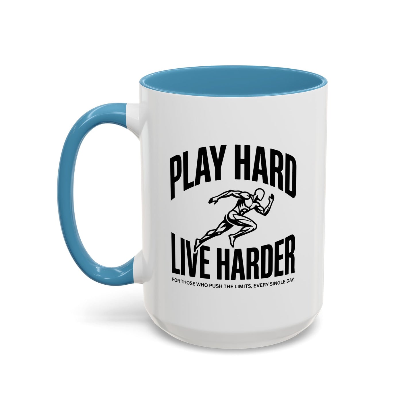 Play Hard / Live Harder - Color Accent Mug