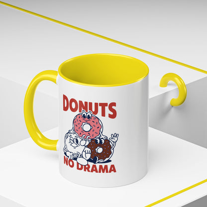 Donuts No Drama - Color Accent Mug