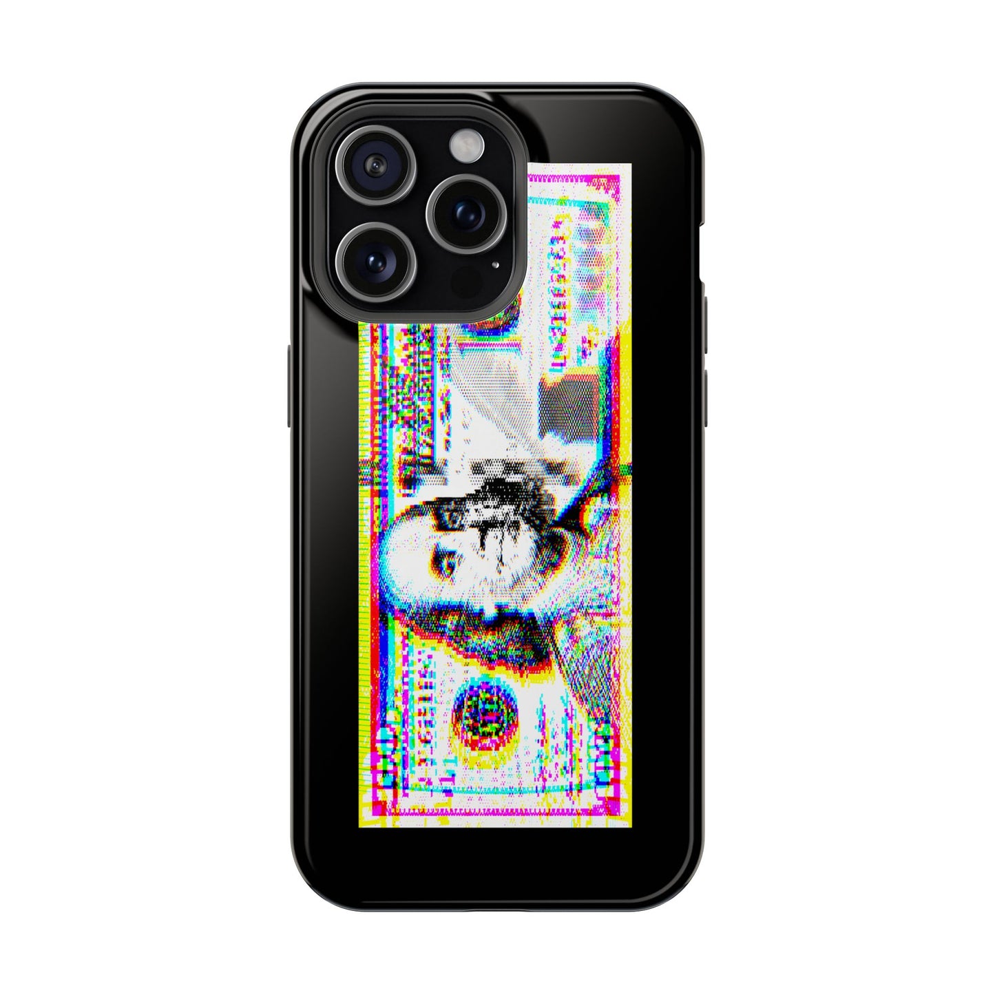 100 Dollars Bill - Neon Color Explosion - Magnetic Phone Case