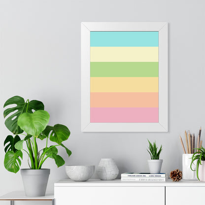 Pastel Stripes - Framed Poster