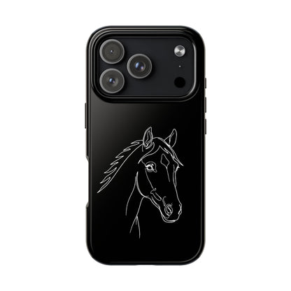 Horse Portrait Sketch - Phone Case