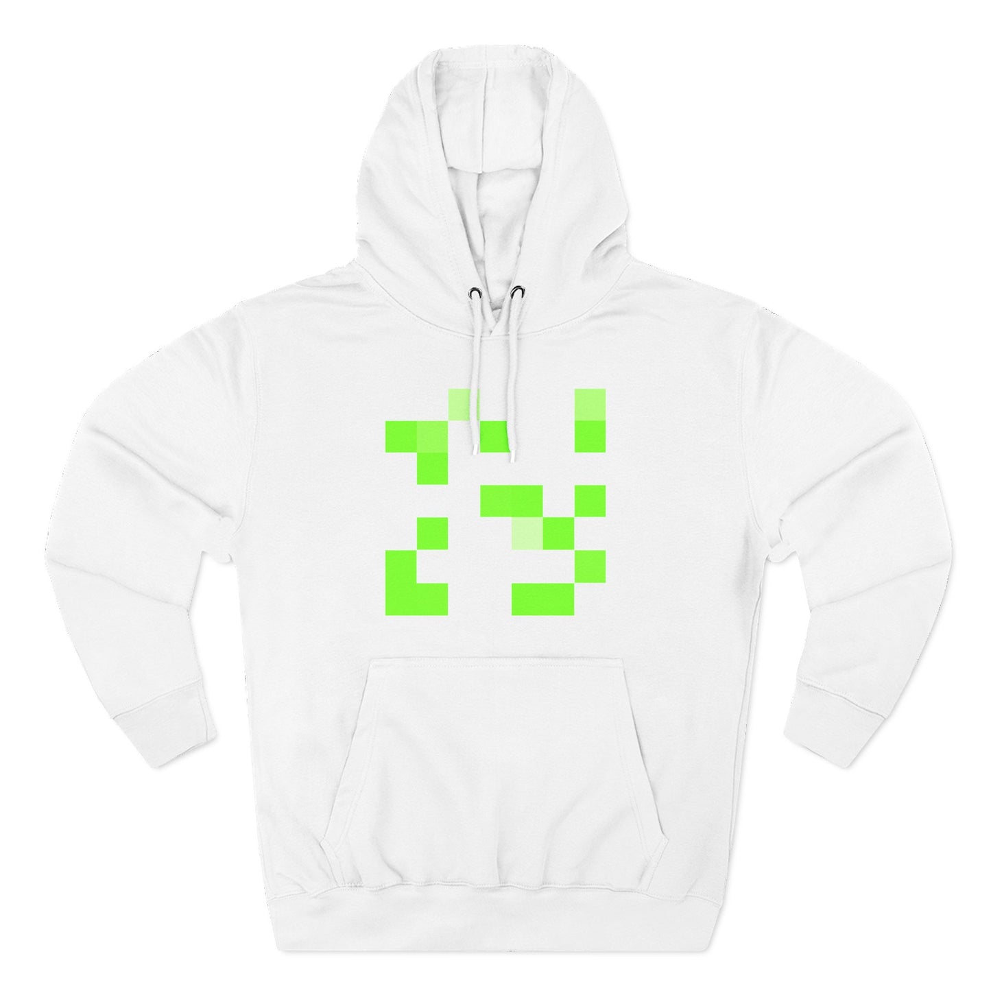 Lime Green Pixel Grid - Hoodie