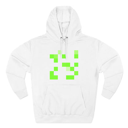 Lime Green Pixel Grid - Hoodie