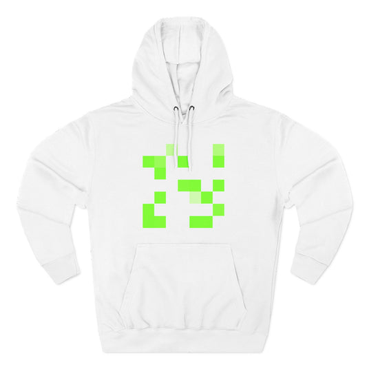 Lime Green Pixel Grid - Hoodie