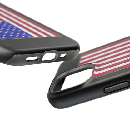 New Glory American Flag (Gold Edge Edition) - Magnetic Phone Case