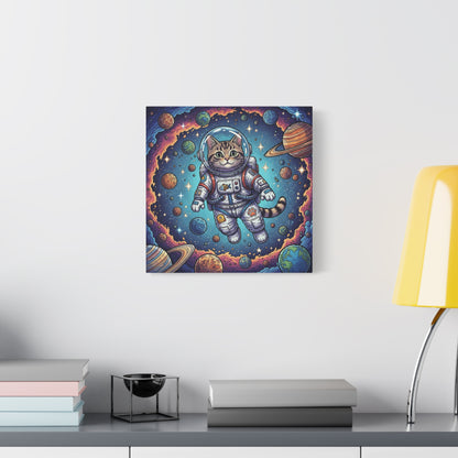 Astronaut Cat - Stretched Canvas