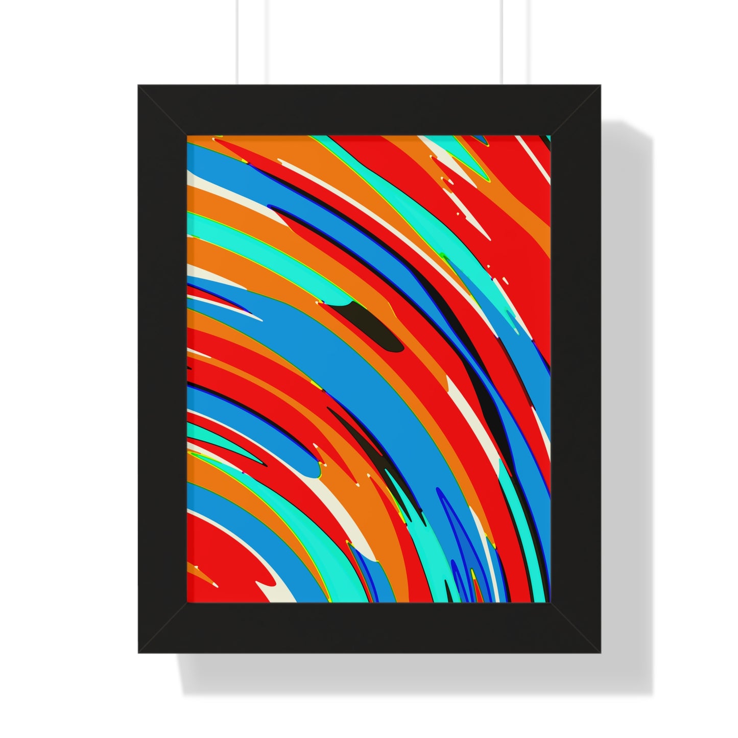 Abstract Rainbow Swirl Arc - Framed Poster