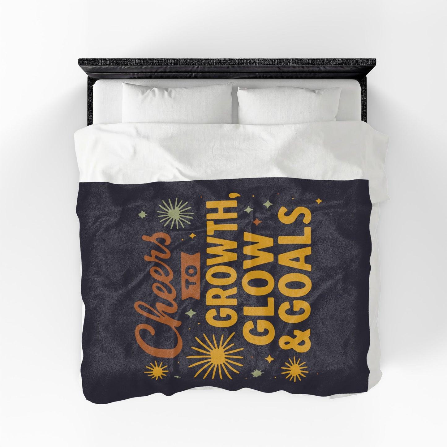 Cheers to Growth, Glow & Goals - Plush Blanket
