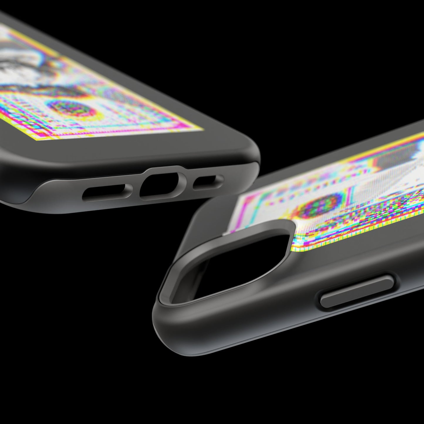 100 Dollars Bill - Neon Color Explosion - Magnetic Phone Case