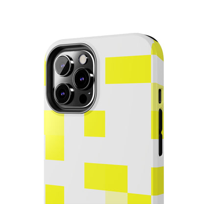 Yellow Pixel Grid -  Phone Case