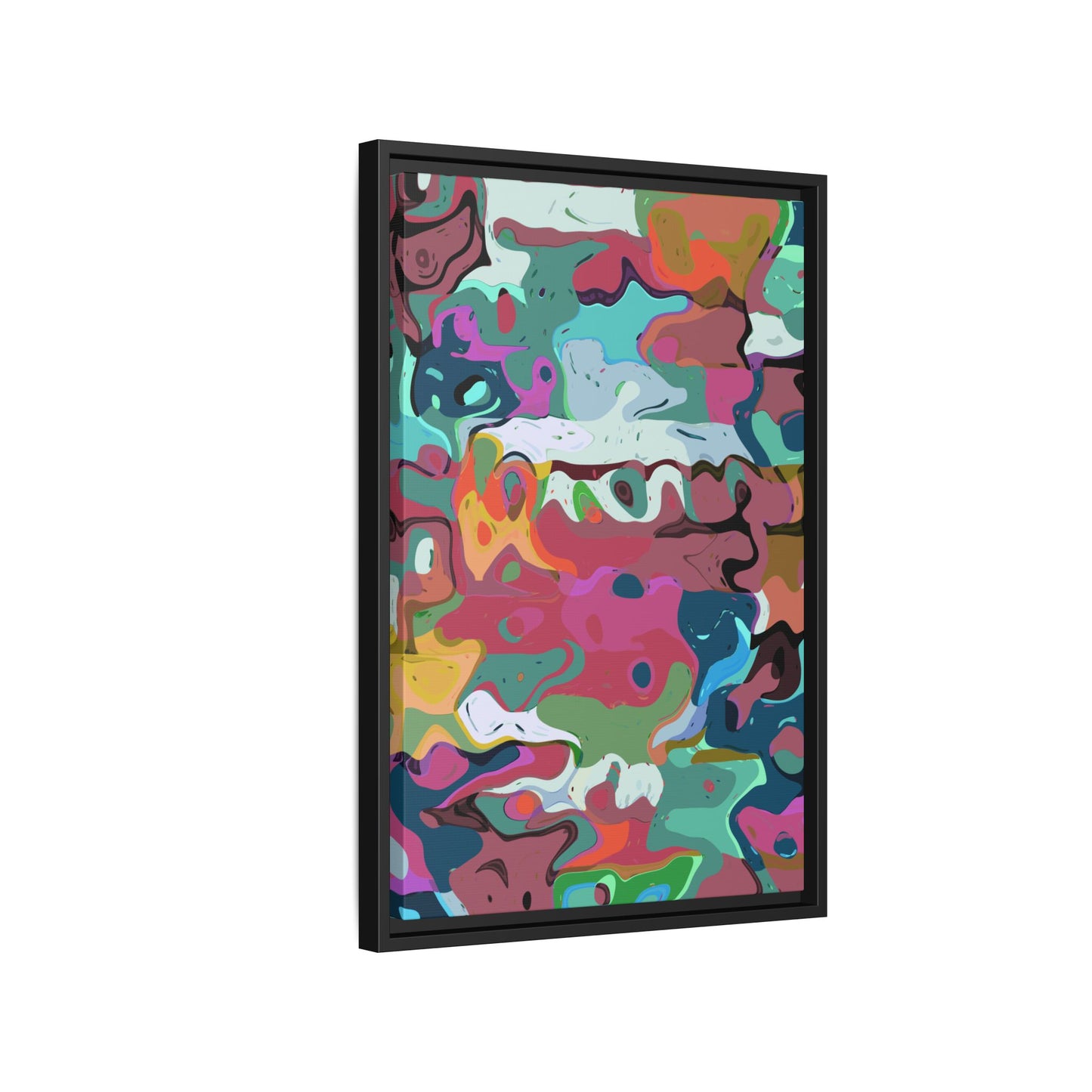 Colorful Abstract Marble - Framed Canvas