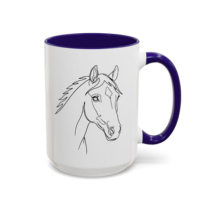 Horse Portrait Sketch - Colorful Mug