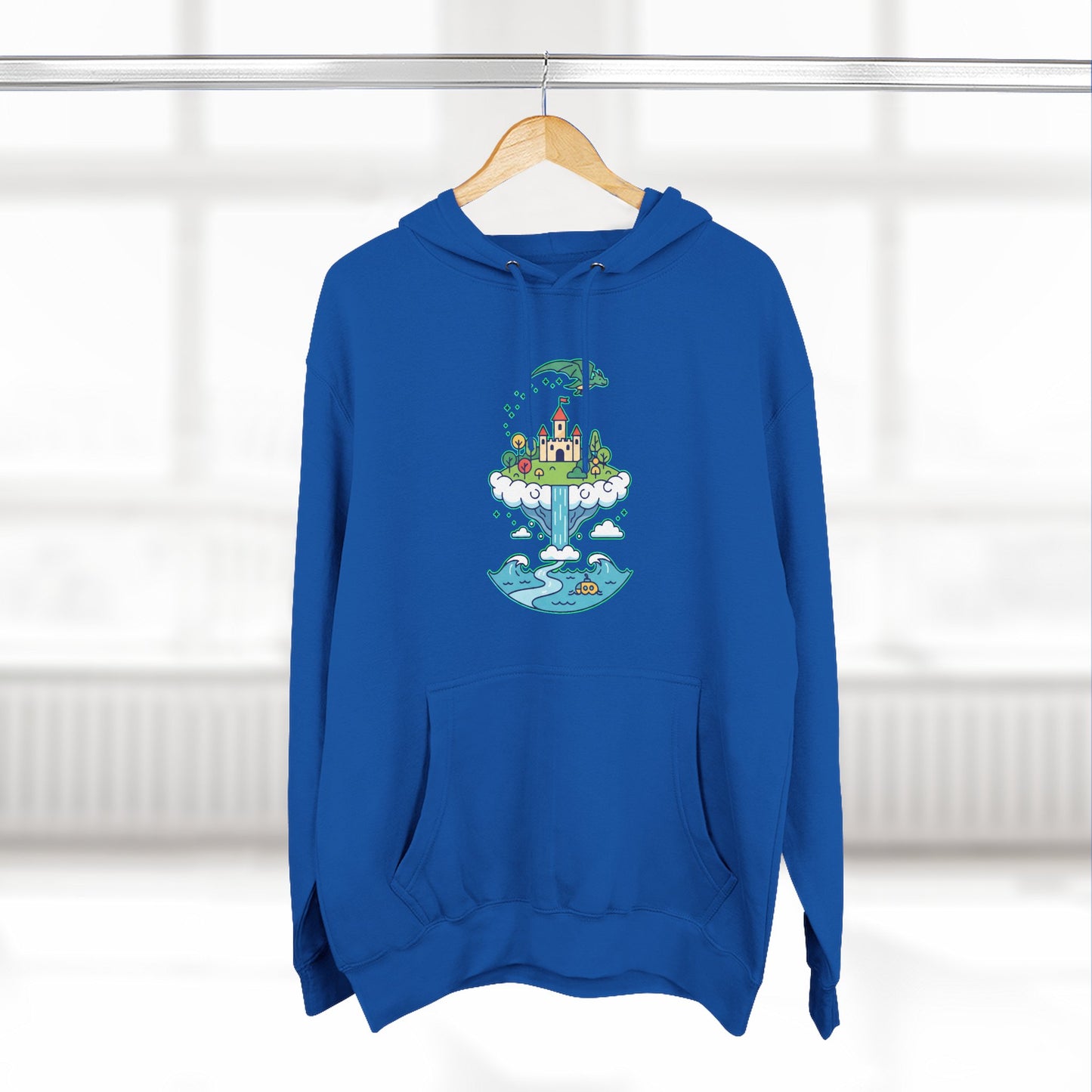 Floating Castle Dragon - Magical Fantasy Island - Hoodie