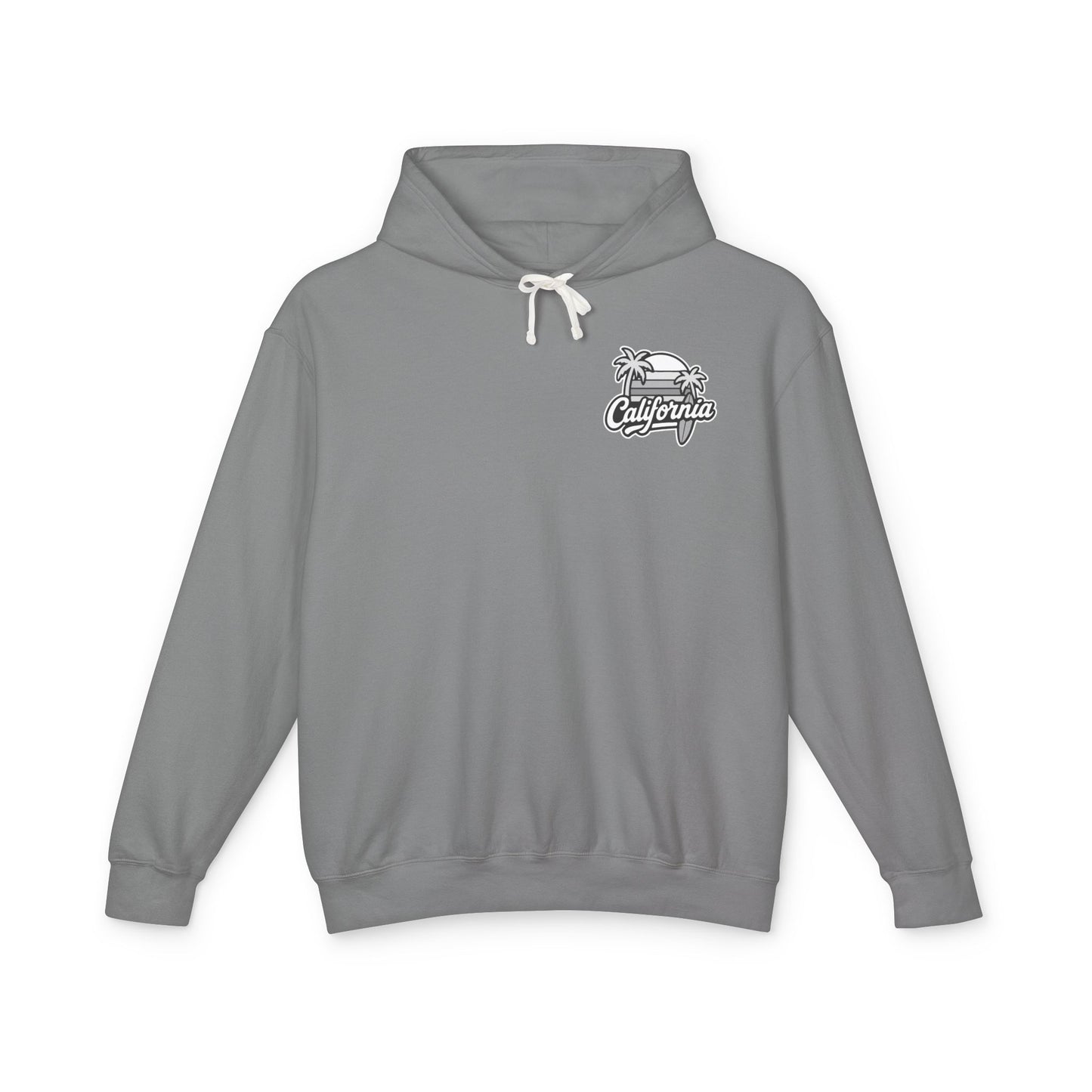 California Vibes Unisex Lightweight Hooded Sweatshirt, Casual Hoodie, Summer Wear, Beach Style, Perfect Gift for Travelers