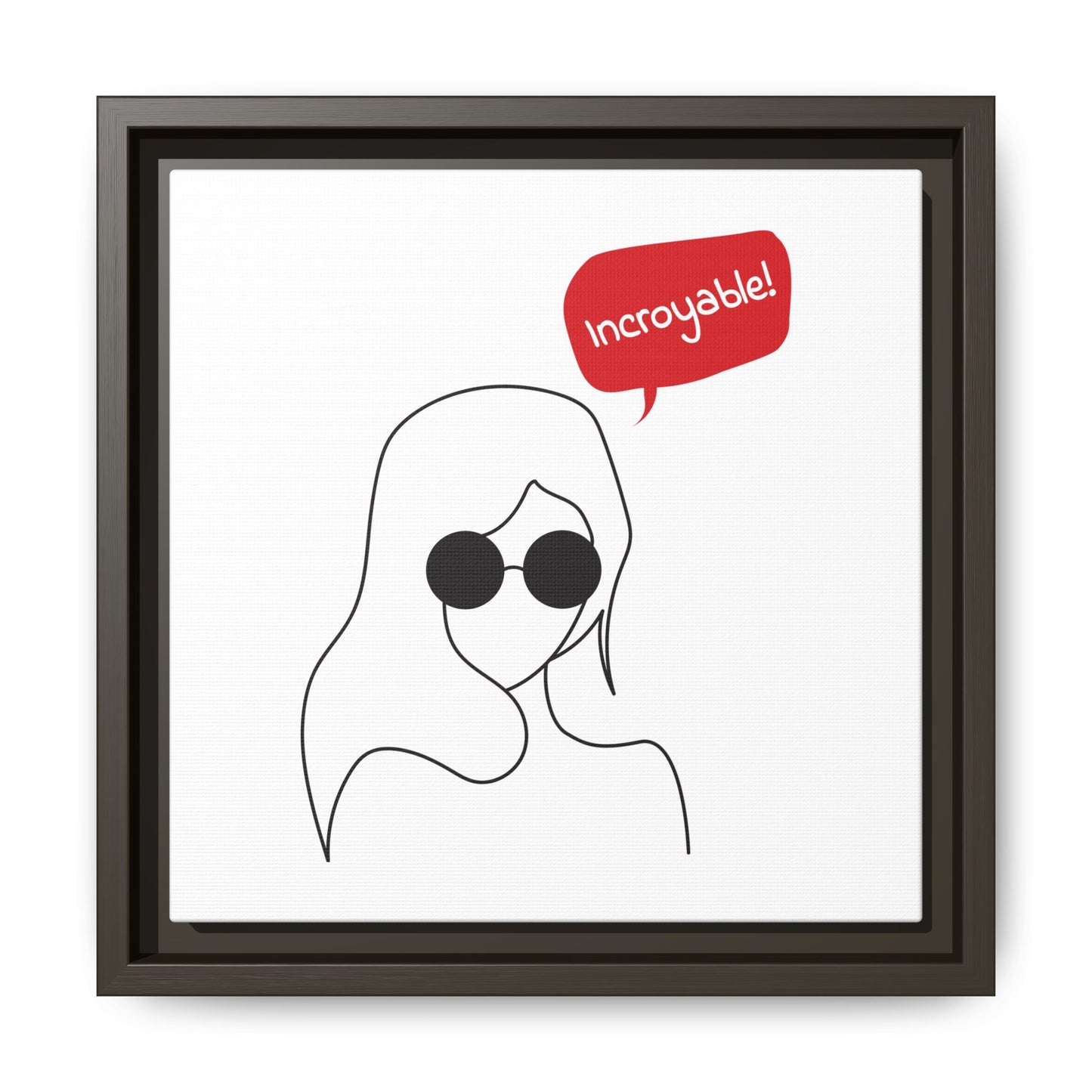 Incroyable Chic Girl - Framed Canvas