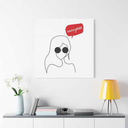 Incroyable Chic Girl - Canvas