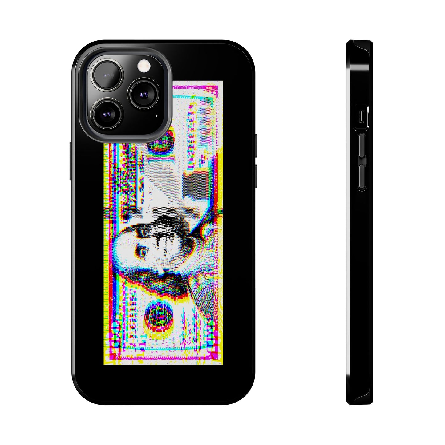 100 Dollars Bill - Neon Color Explosion - Phone Case