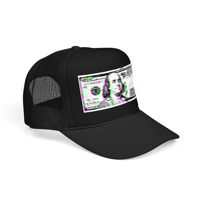 100 Dollars Bill - Green/Magenta Glitch - Cap