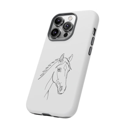 Horse Portrait Sketch - Tough Phone Case