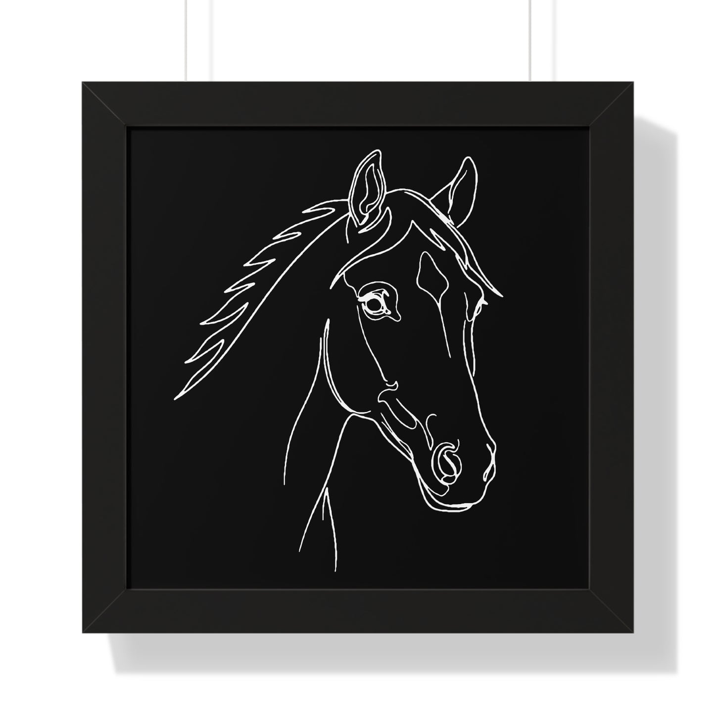 Horse Portrait Sketch - Framed Poster