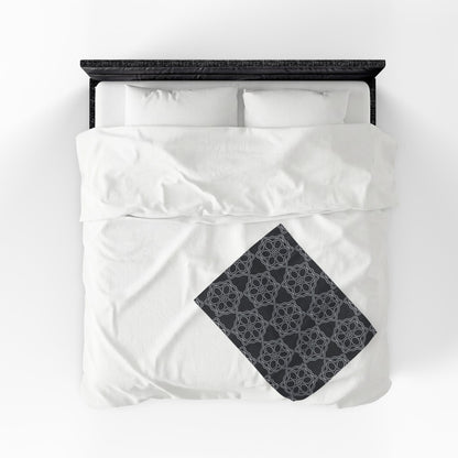 Geometric Sacred Flower - Plush Blanket