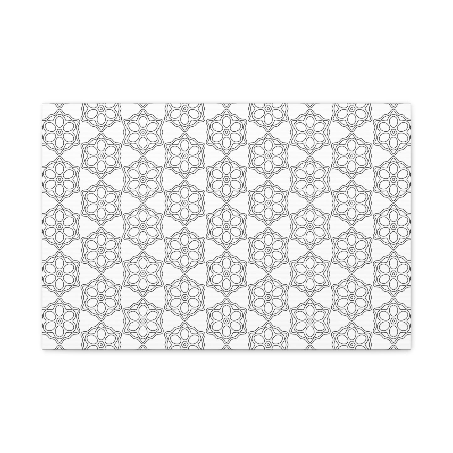 Elegant Geometric Wall Art Canvas, Modern Home Decor, Gray Pattern Stretched Canvas, Minimalist Artwork, Gift for New Home
