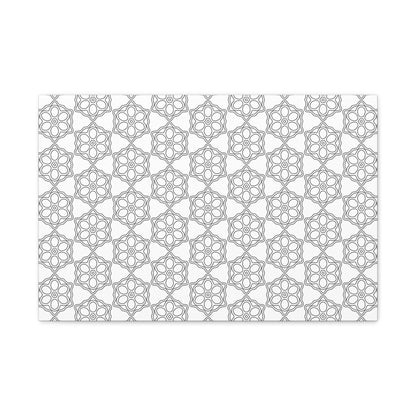 Elegant Geometric Wall Art Canvas, Modern Home Decor, Gray Pattern Stretched Canvas, Minimalist Artwork, Gift for New Home