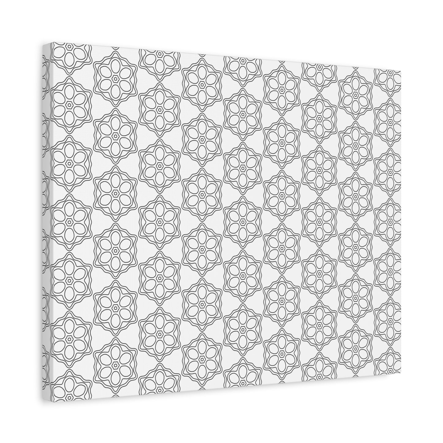 Elegant Geometric Wall Art Canvas, Modern Home Decor, Gray Pattern Stretched Canvas, Minimalist Artwork, Gift for New Home