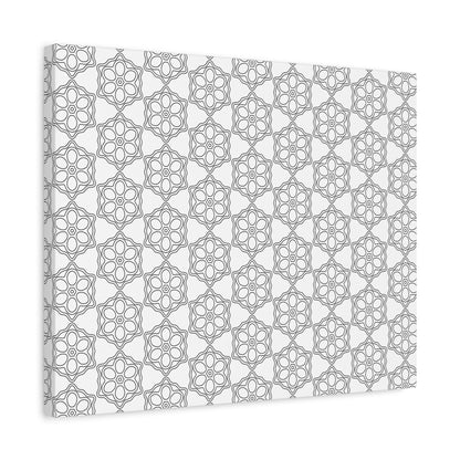 Elegant Geometric Wall Art Canvas, Modern Home Decor, Gray Pattern Stretched Canvas, Minimalist Artwork, Gift for New Home