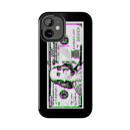 100 Dollars Bill - Green/Magenta Glitch - Phone Case