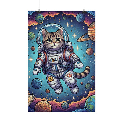 Astronaut Cat - Rolled Poster