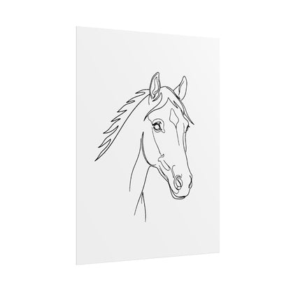 Horse Portrait Sketch - Rolled Poster