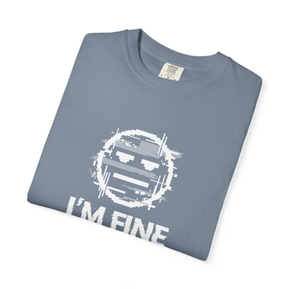 I’m Fine Glitched Smiley - T-Shirt