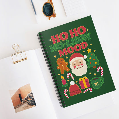 Ho Ho Ho-liday Mood - Spiral Notebook