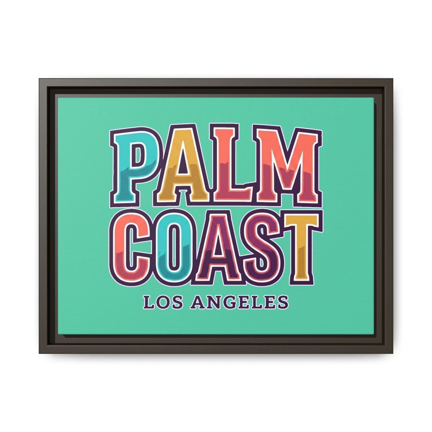 Palm Coast - Los Angeles - Framed Canvas
