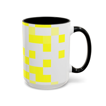 Yellow Pixel Grid - Color Accent Mug