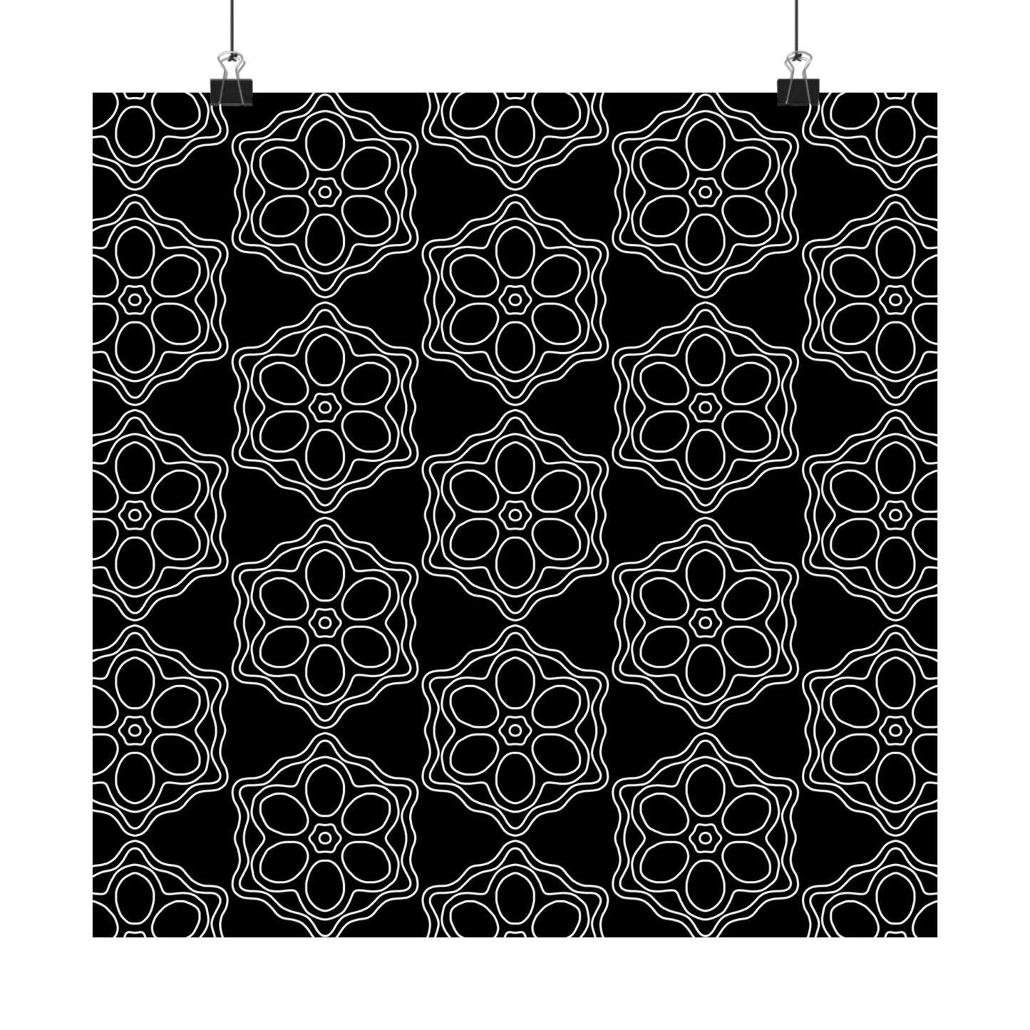 Geometric Sacred Flower - Poster
