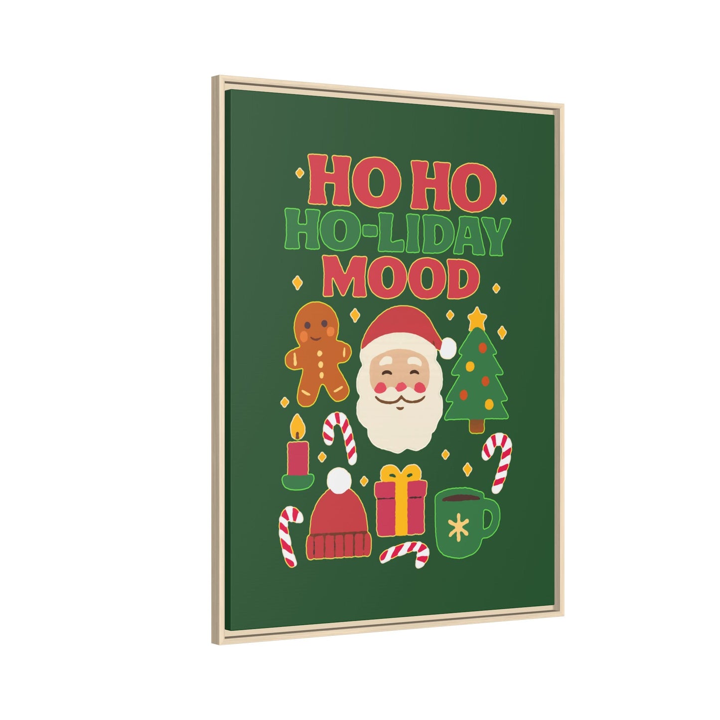 Ho Ho Ho-liday Mood - Framed Canvas