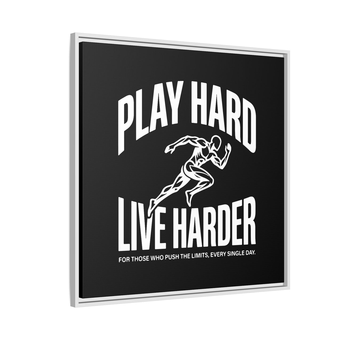 Play Hard / Live Harder - Framed Canvas