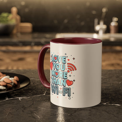 Love You More Than Wi‑Fi - Colorful Mug
