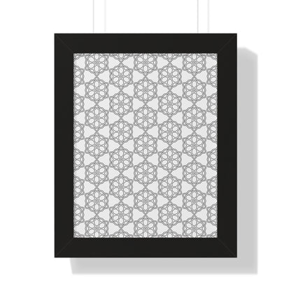 Elegant Geometric Framed Vertical Poster, Home Decor Art, Wall Art, Bohemian Vibes, Modern Design, Gift for Art Lovers