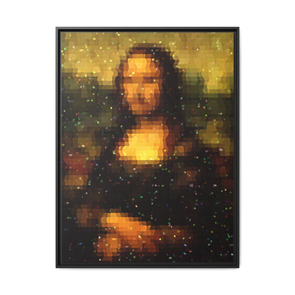 Pixel Muse — Silent Smile - Framed Canvas