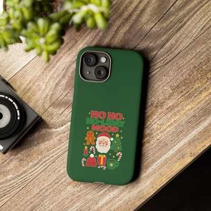 Christmas Phone Case, Ho Ho Ho-liday Mood, Festive Phone Cover, Santa Christmas Accessory, Holiday Gift, Winter Vibes