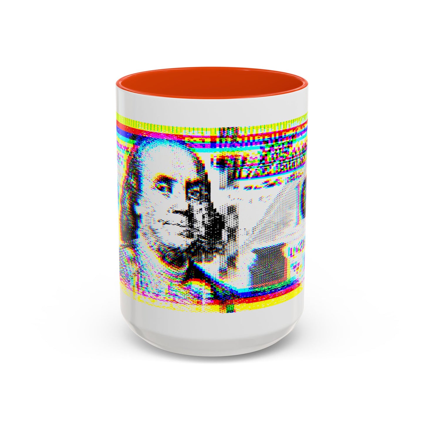 100 Dollars Bill - Neon Color Explosion - Color Accent Mug