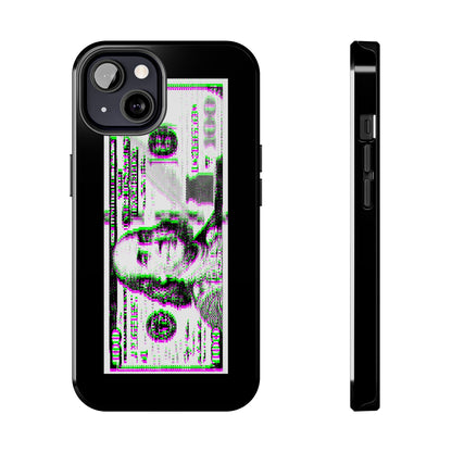 100 Dollars Bill - Green/Magenta Glitch - Phone Case