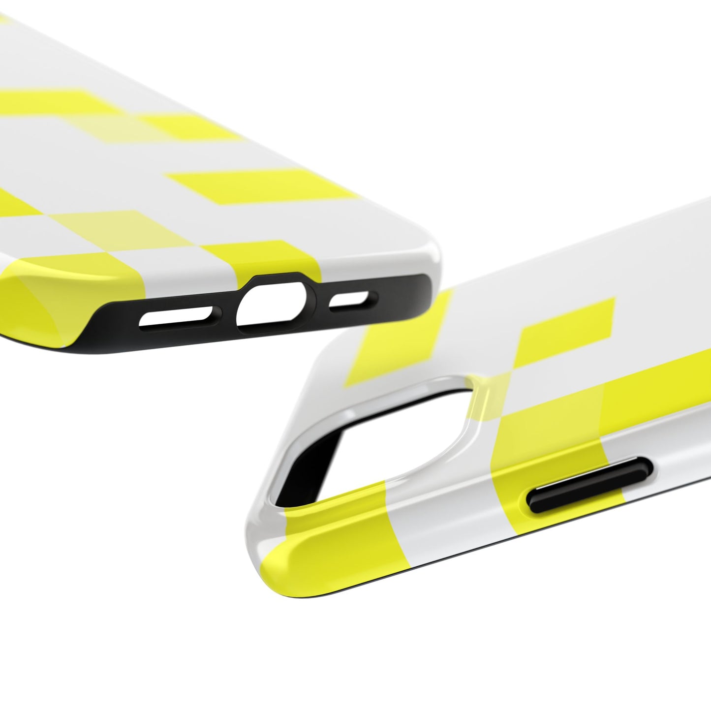 Yellow Pixel Grid -  Phone Case