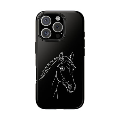 Horse Portrait Sketch - Phone Case